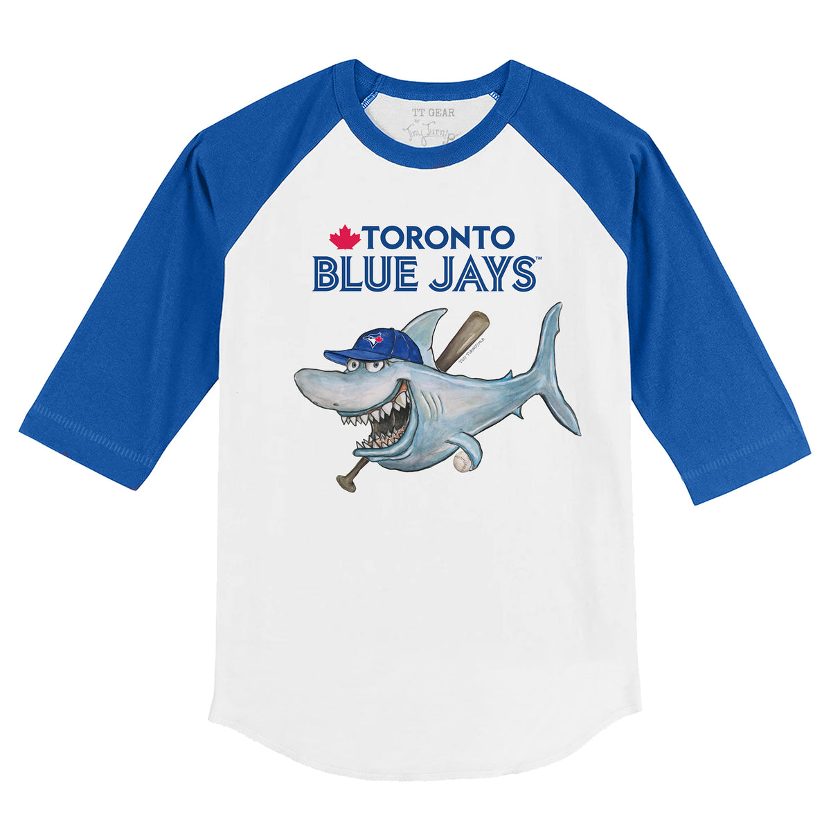 Toronto Blue Jays Shark 3/4 Royal Blue Sleeve Raglan