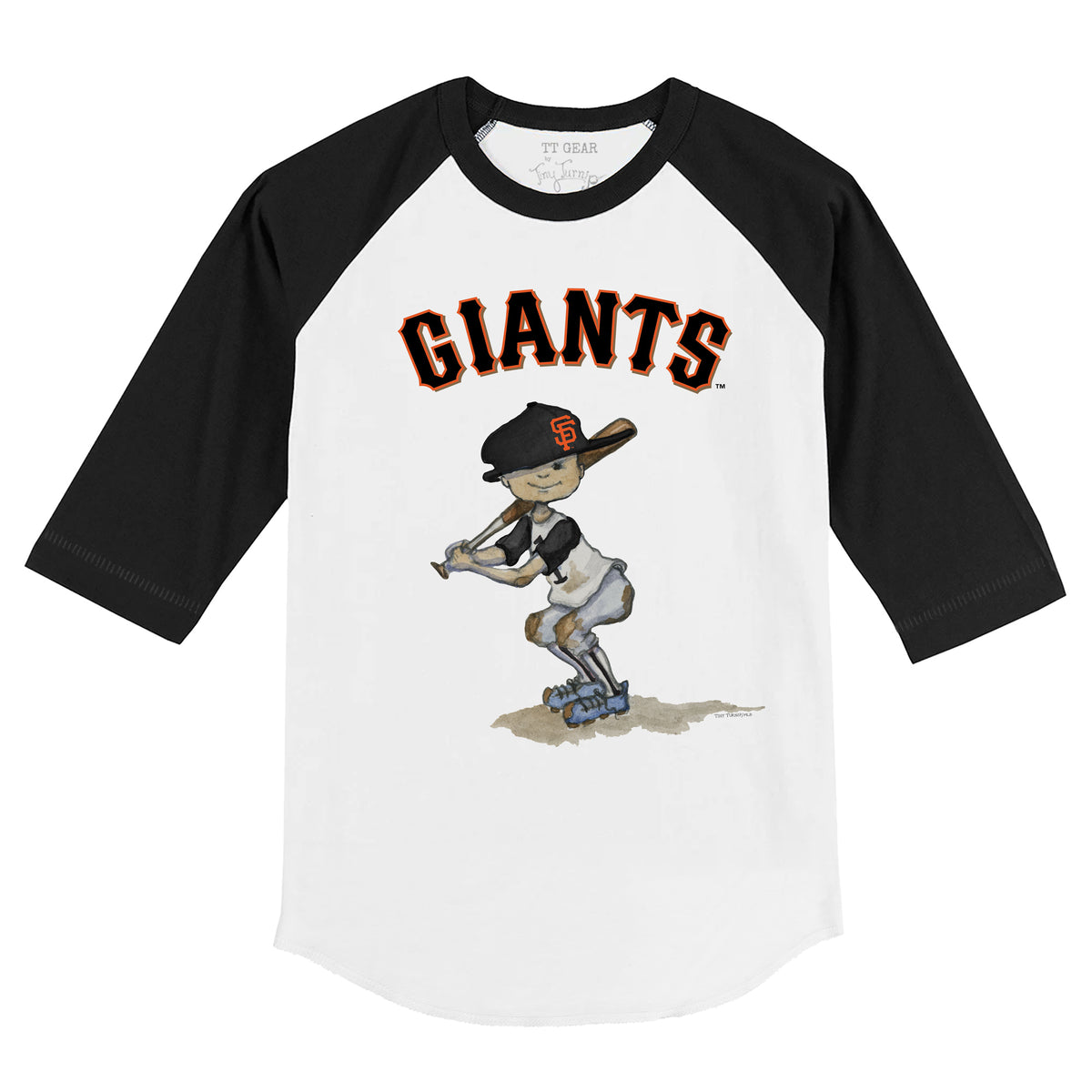 San Francisco Giants Slugger 3/4 Black Sleeve Raglan