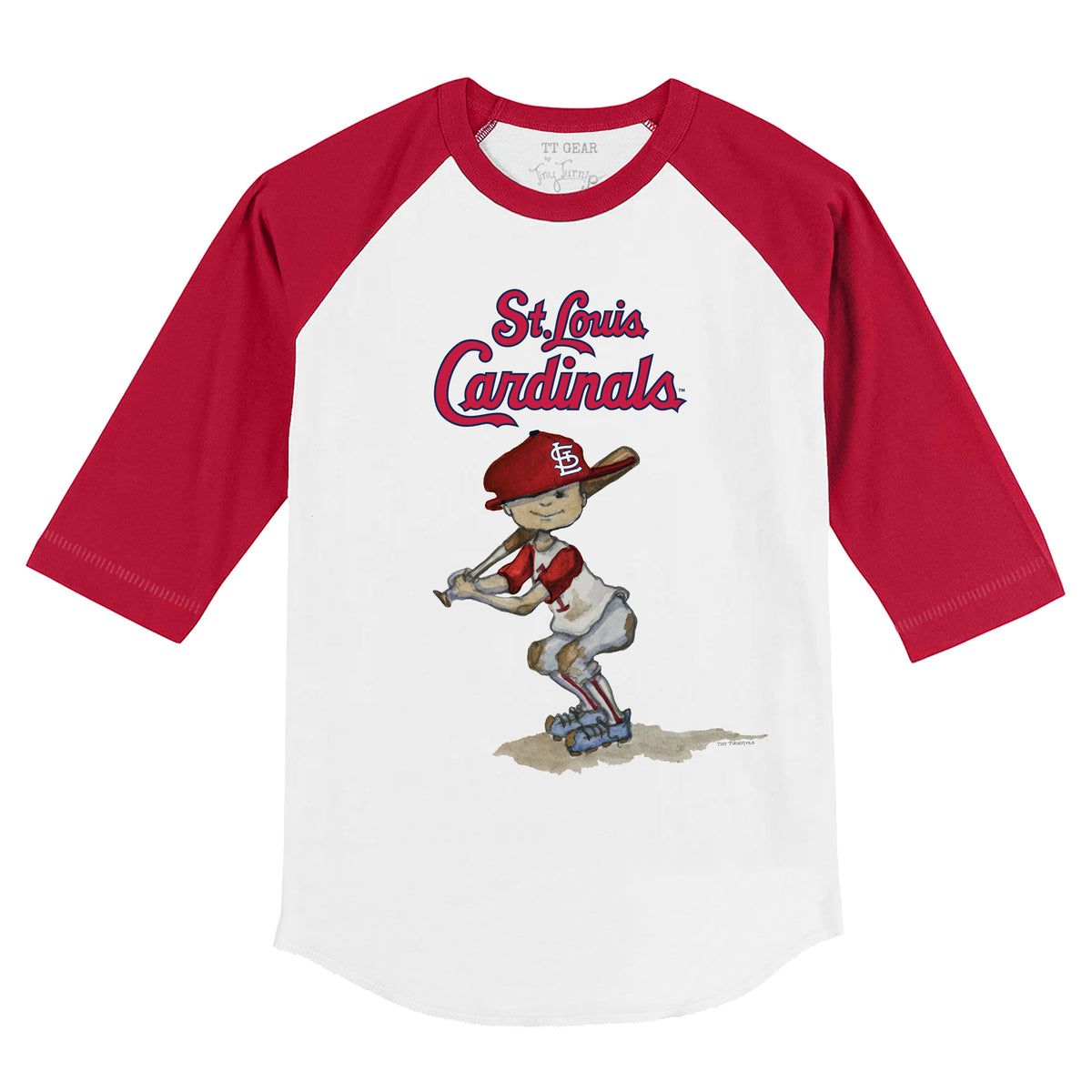 St. Louis Cardinals Tiny Turnip Toddler State Outline T-Shirt - White