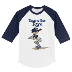 Tampa Bay Rays Slugger 3/4 Navy Blue Sleeve Raglan