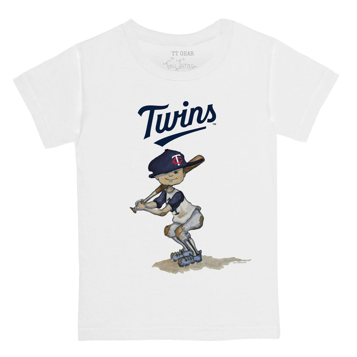 Youth Tiny Turnip Navy Milwaukee Brewers Baseball Bow T-Shirt Size: Small