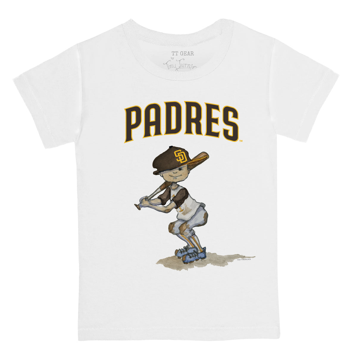 Lids San Diego Padres Tiny Turnip Women's Shark T-Shirt - Gold