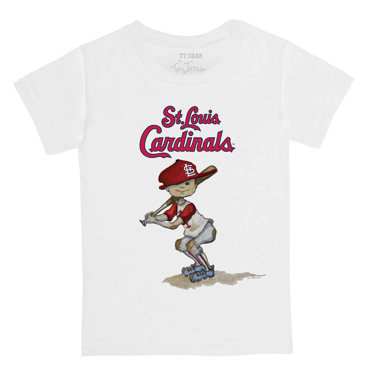 Toddler Tiny Turnip White St. Louis Cardinals Diamond Cross Bats T-Shirt Size: 2T