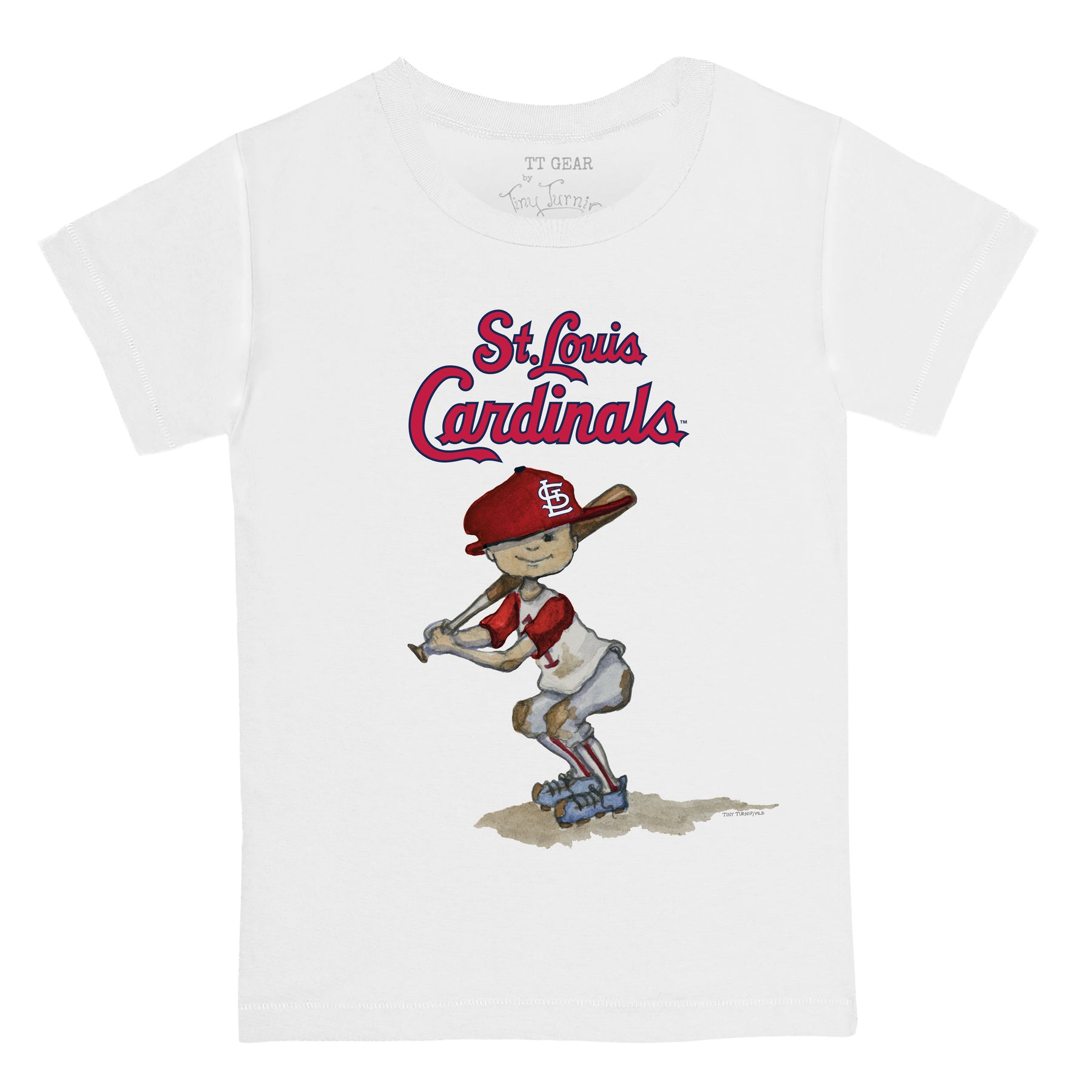 Toddler Tiny Turnip White St. Louis Cardinals Baseball Tie T-Shirt