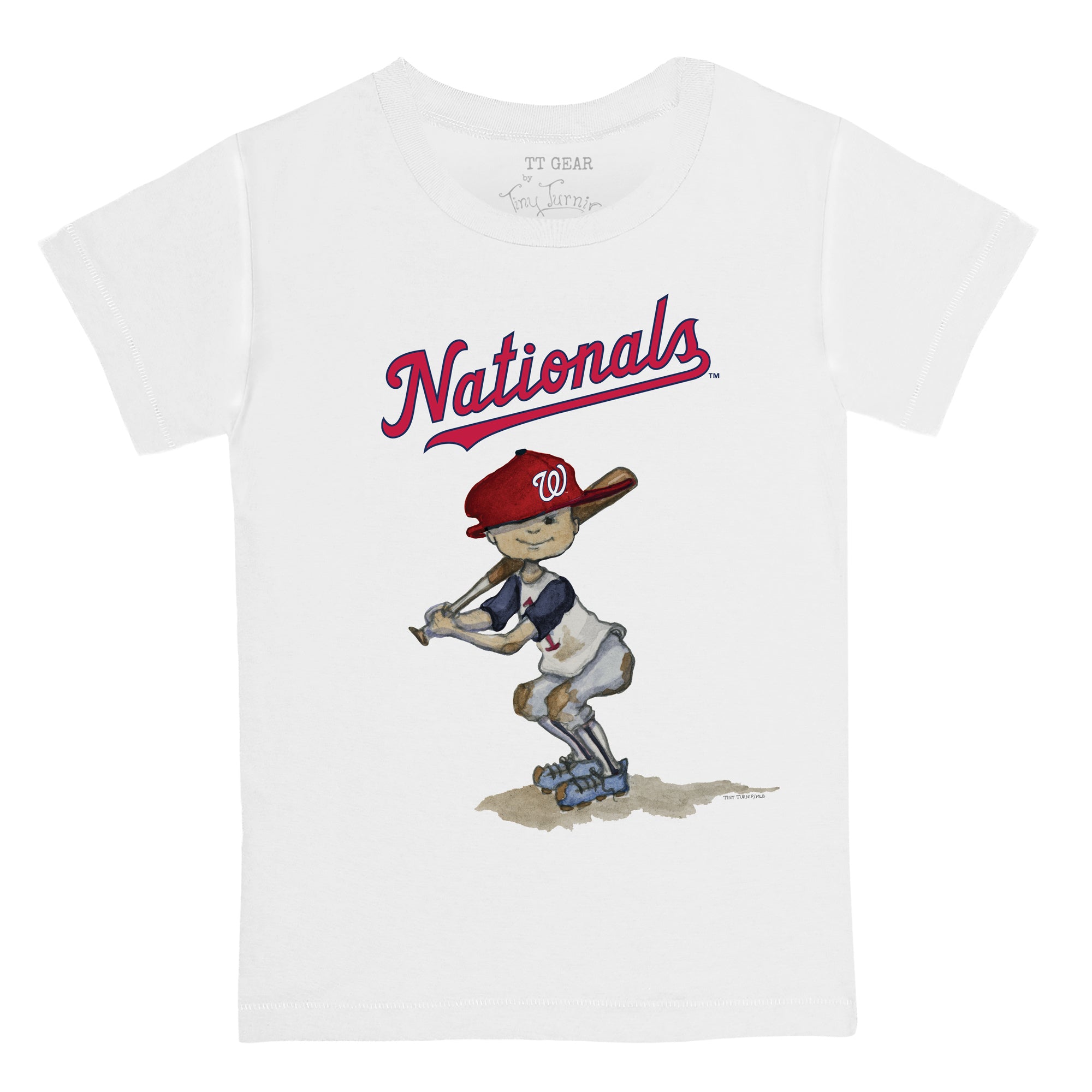 Washington Nationals Tiny Turnip Toddler Babes 3/4-Sleeve Raglan T-Shirt -  White/Navy