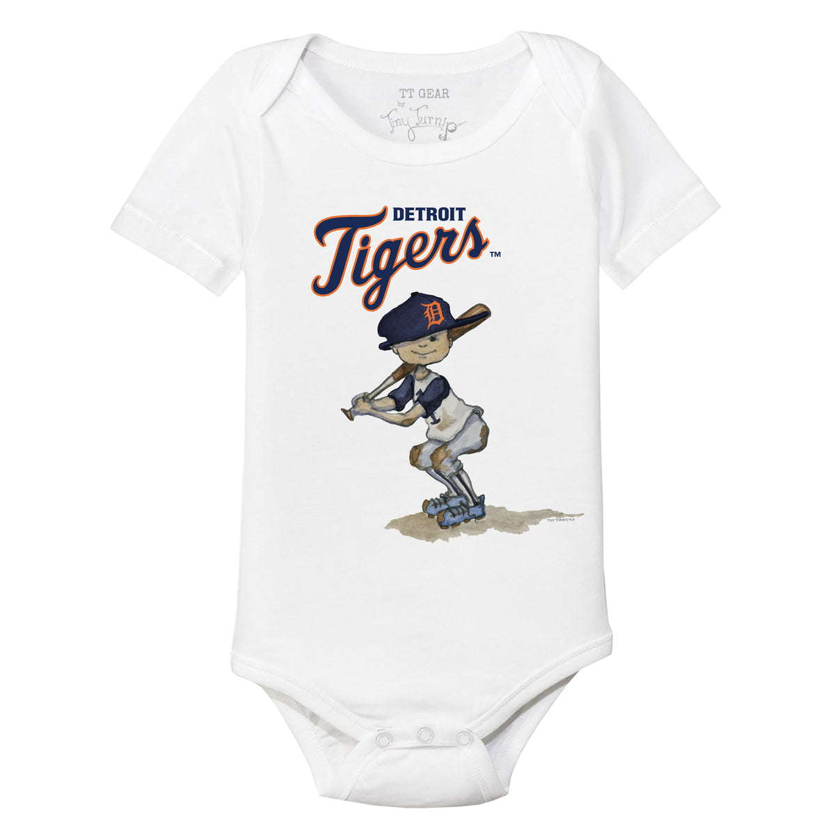 Girls Toddler Tiny Turnip Navy Detroit Tigers 2023 Spring Training Fringe T-Shirt Size: 2T