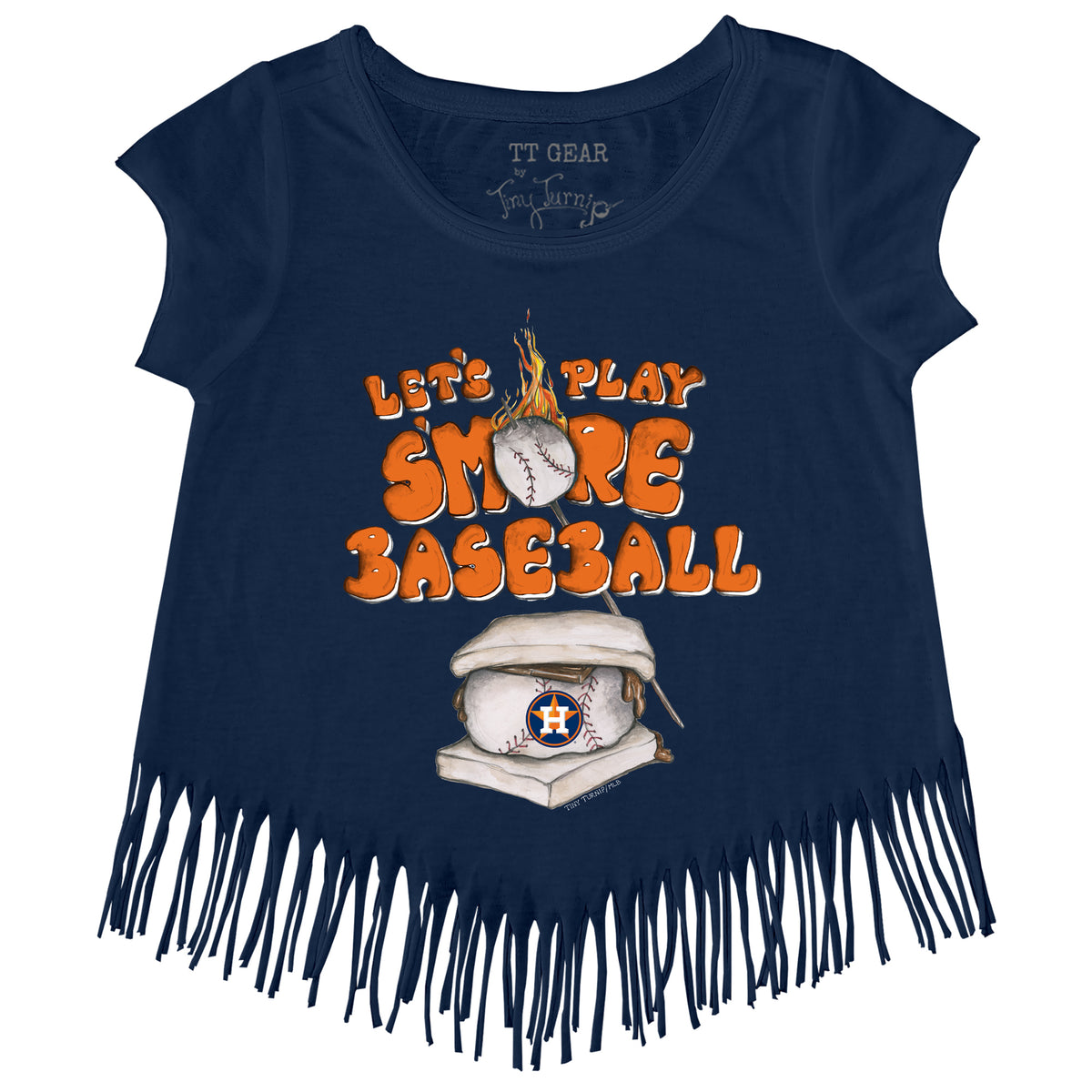 Lids Houston Astros Tiny Turnip Women's Blooming Baseballs 3/4-Sleeve  Raglan T-Shirt - White/Navy