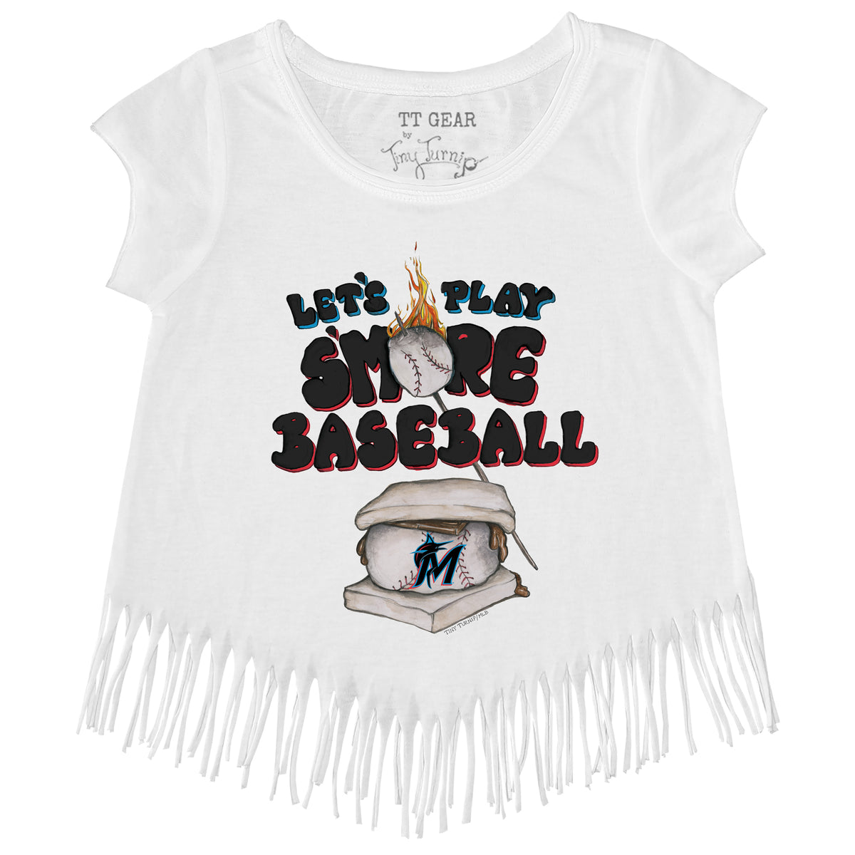 Women's Tiny Turnip White Miami Marlins Blooming Baseballs T-Shirt - Yahoo  Shopping