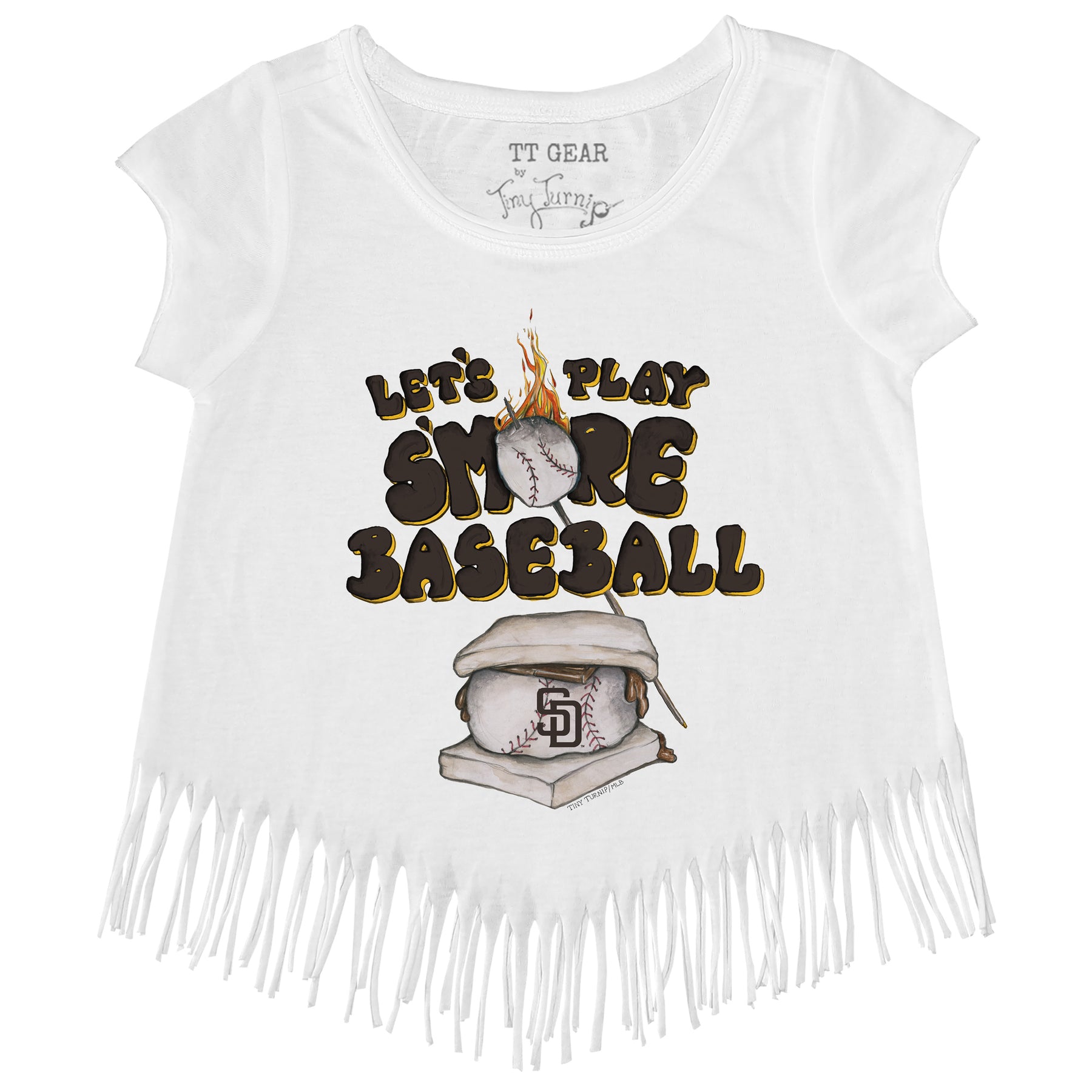 Youth Tiny Turnip White San Diego Padres James T-Shirt Size: Large