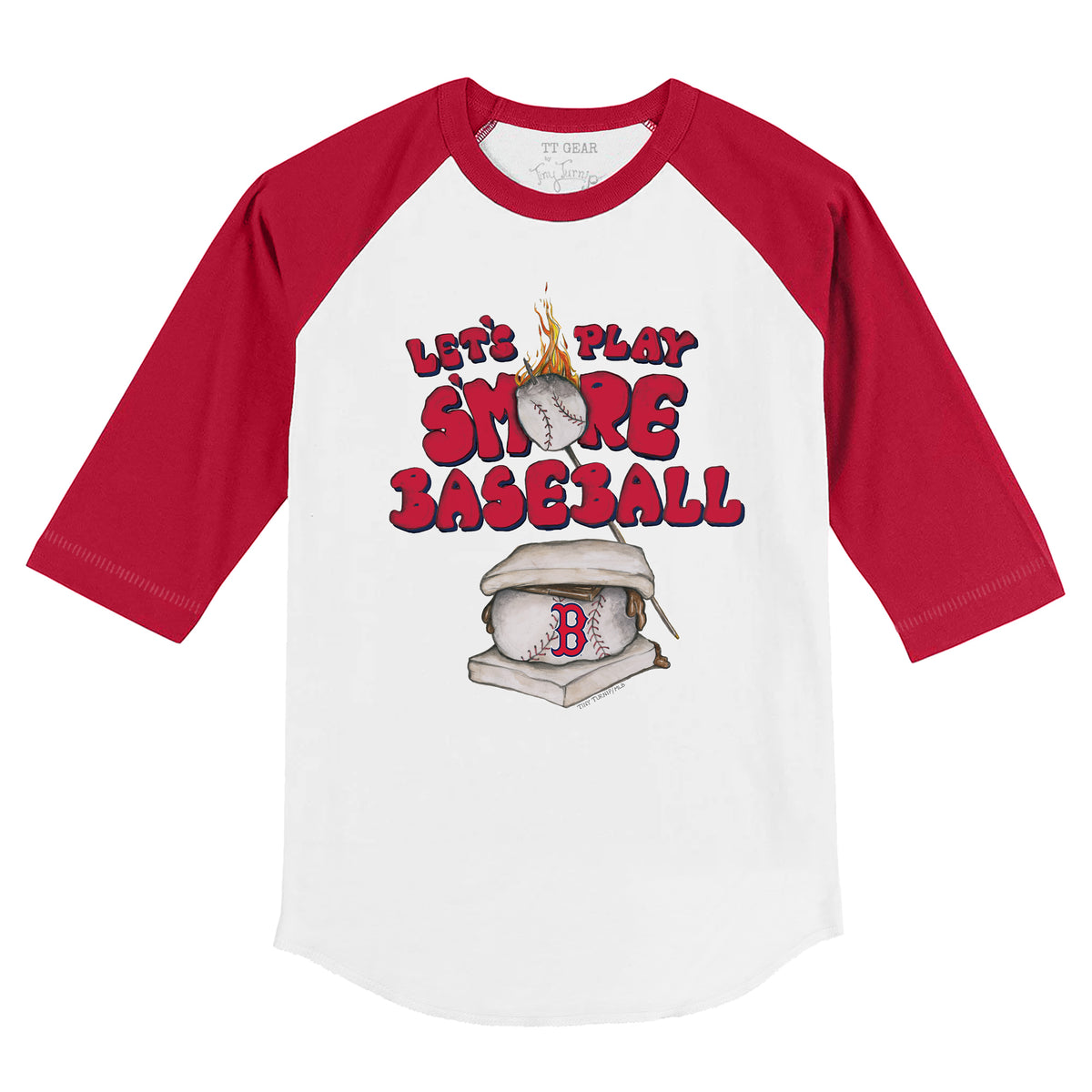 Boston Red Sox S'mores 3/4 Red Sleeve Raglan