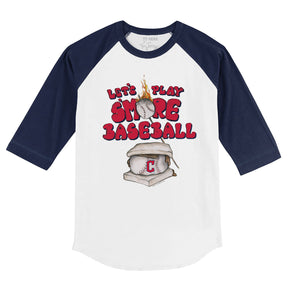 Cleveland Guardians S'mores 3/4 Navy Blue Sleeve Raglan