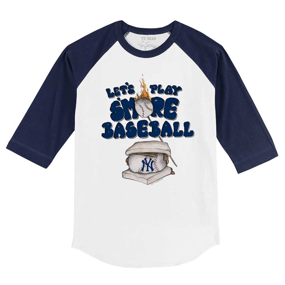 New York Yankees S'mores 3/4 Navy Blue Sleeve Raglan