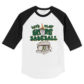 Oakland Athletics S'mores 3/4 Black Sleeve Raglan