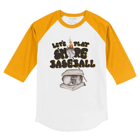 San Diego Padres S'mores 3/4 Gold Sleeve Raglan