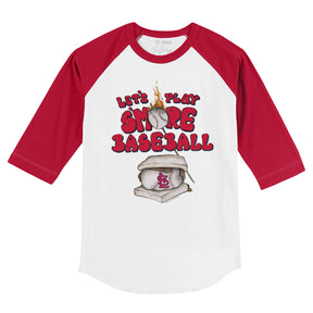 St. Louis Cardinals S'mores 3/4 Red Sleeve Raglan