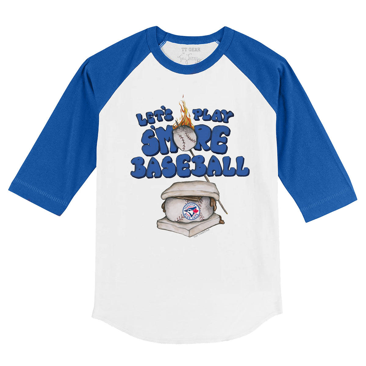 Toronto Blue Jays S'mores 3/4 Royal Blue Sleeve Raglan