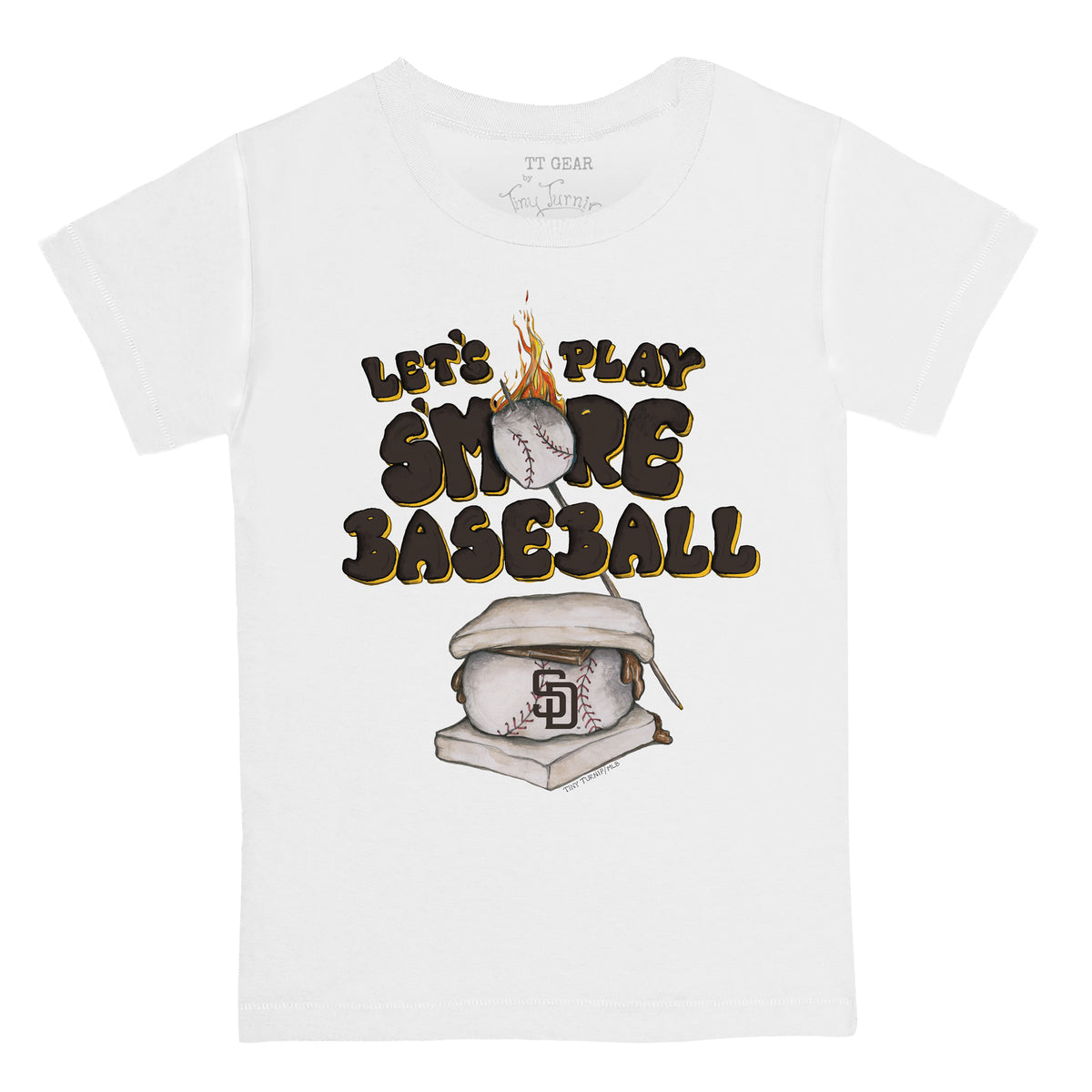 San Diego Padres Tiny Turnip Women's Nacho Helmet T-Shirt - Gold