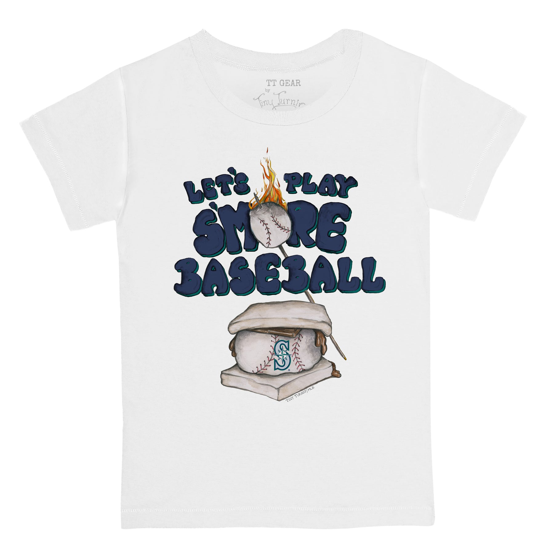 Lids Seattle Mariners Tiny Turnip Women's Baseball Love T-Shirt - Navy