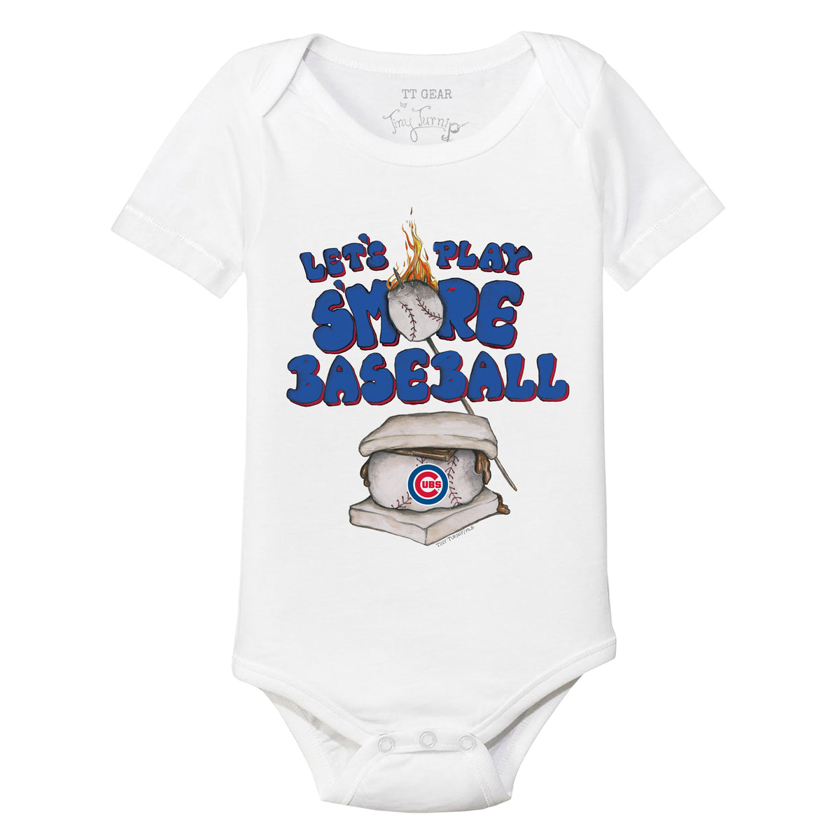Lids Chicago Cubs Tiny Turnip Toddler Peace Love Baseball T-Shirt