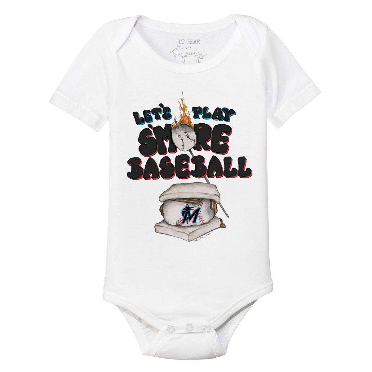 Miami Marlins S'mores Short Sleeve Snapper