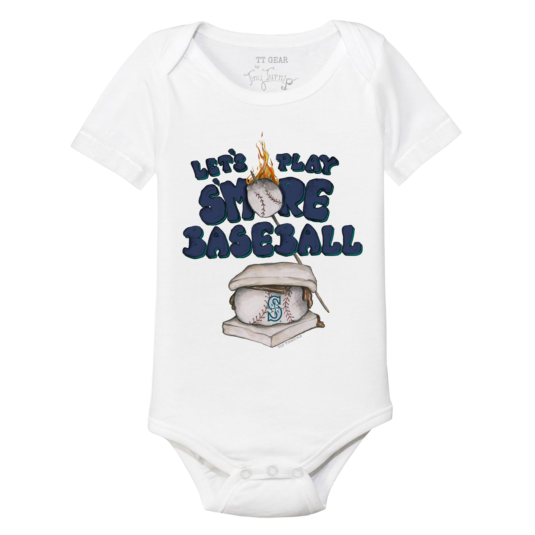 Lids Seattle Mariners Tiny Turnip Toddler I Love Dad Fringe T-Shirt - White