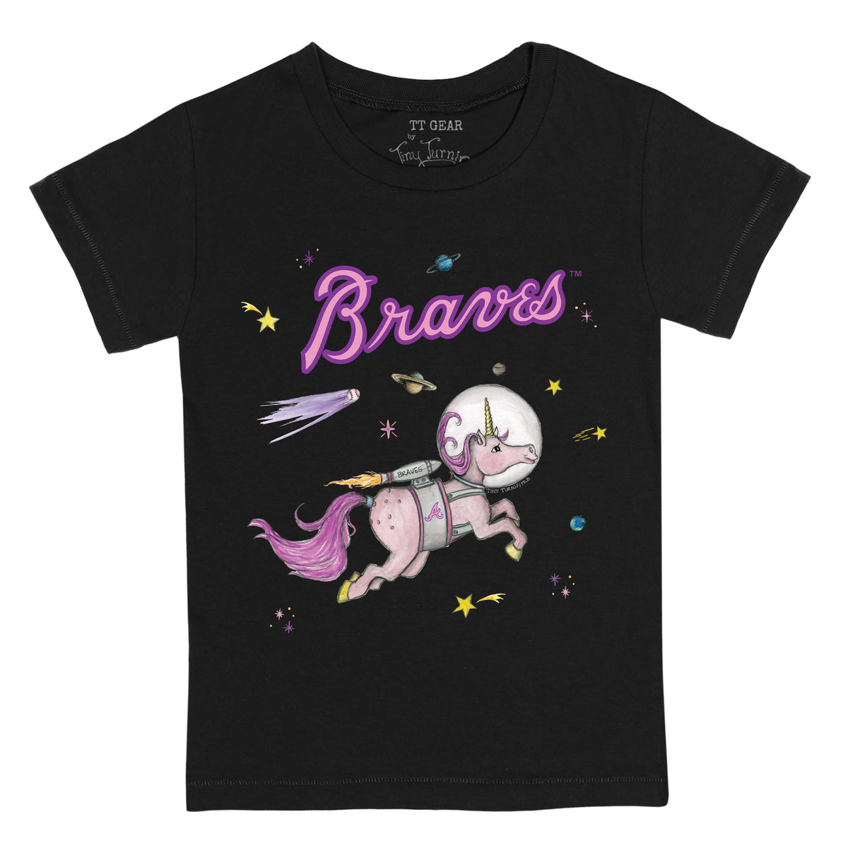Atlanta Braves Space Unicorn Tee Shirt