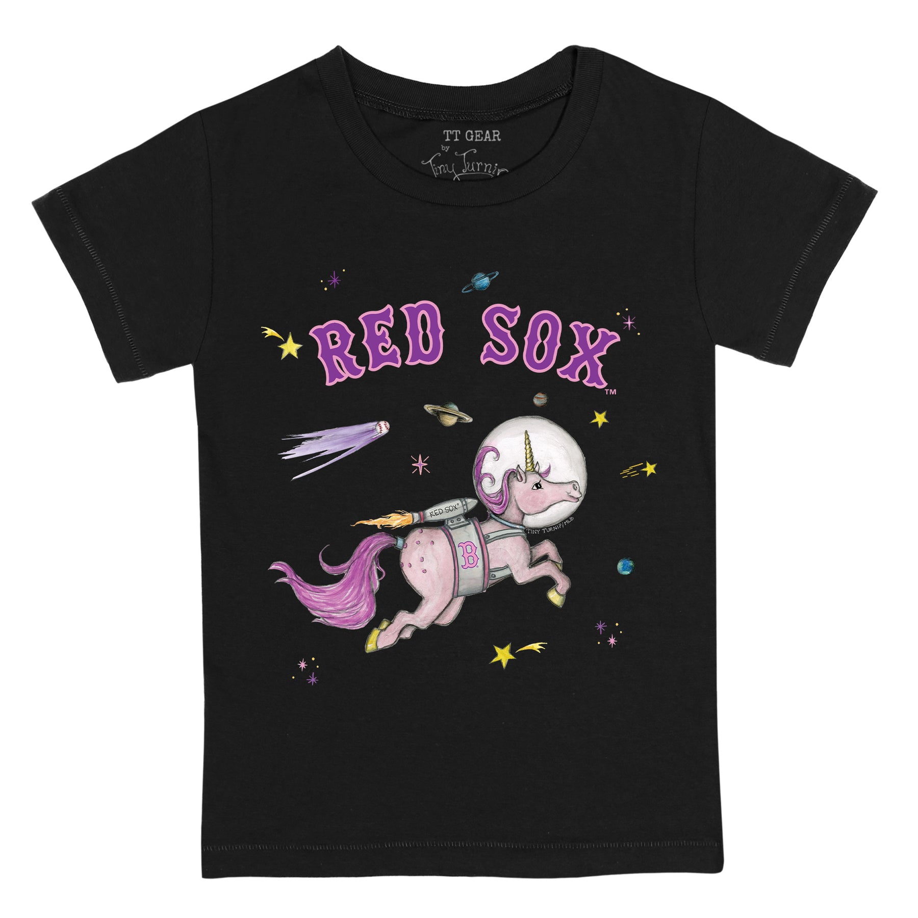 Boston Red Sox Space Unicorn Tee Shirt Youth Large (10-12) / Black