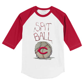 Cincinnati Reds Spit Ball 3/4 Red Sleeve Raglan