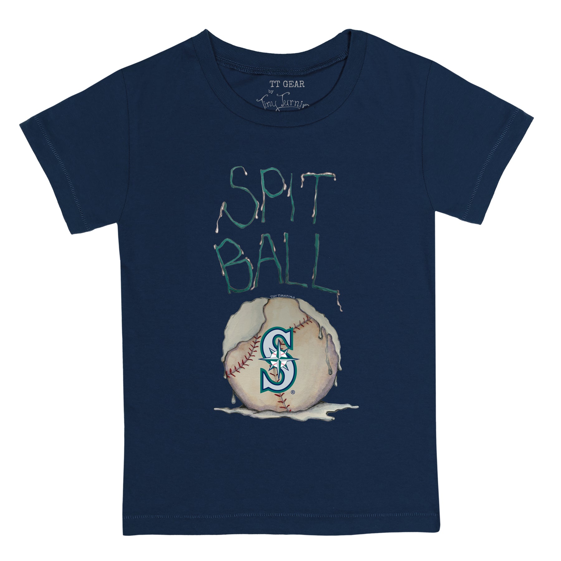 Youth Tiny Turnip White Seattle Mariners Spit Ball T-Shirt Size: Small
