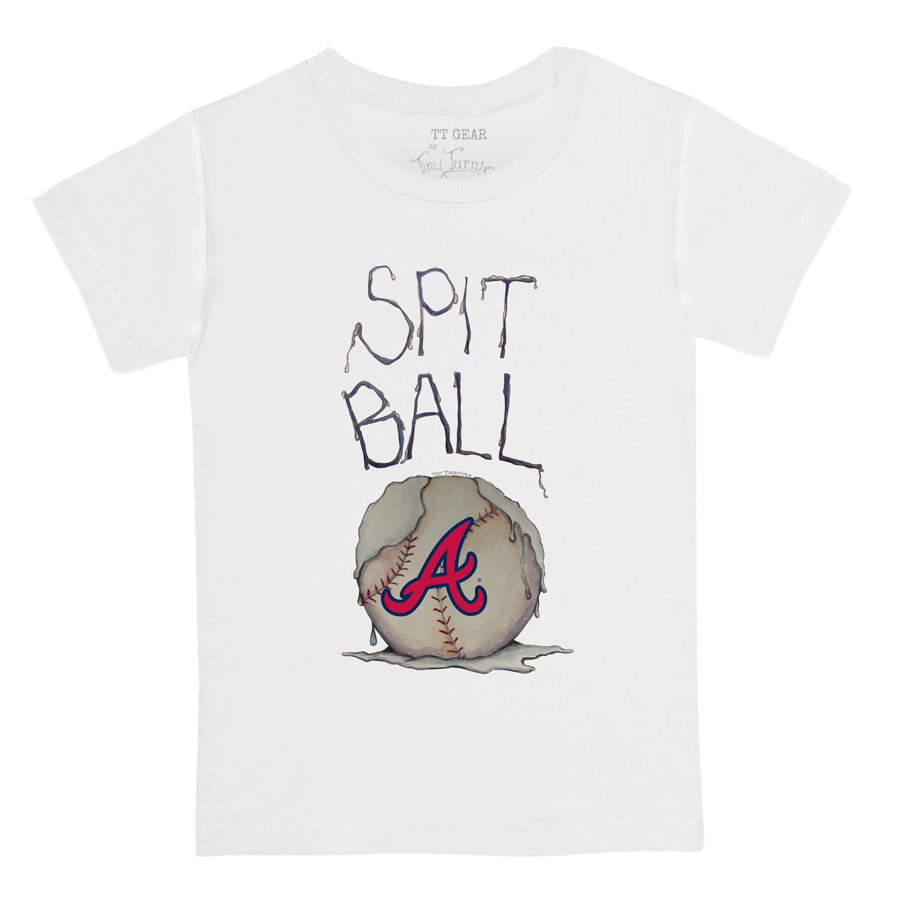 Atlanta Braves Tiny Turnip Women's State Outline T-Shirt - White