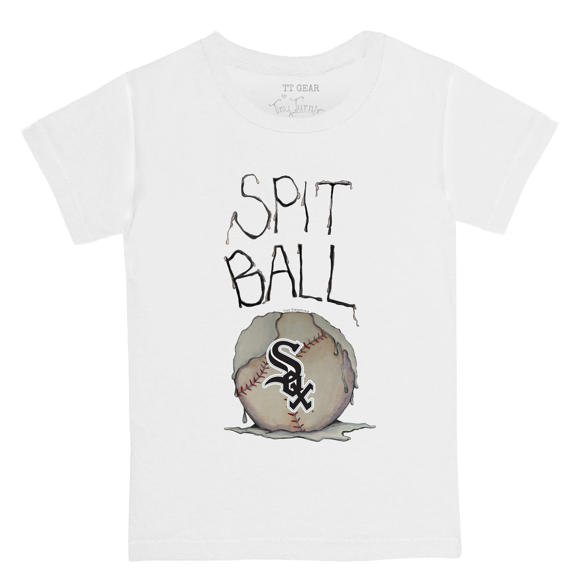 Lids Chicago White Sox Tiny Turnip Women's Spit Ball 3/4-Sleeve Raglan T- Shirt - White/Black