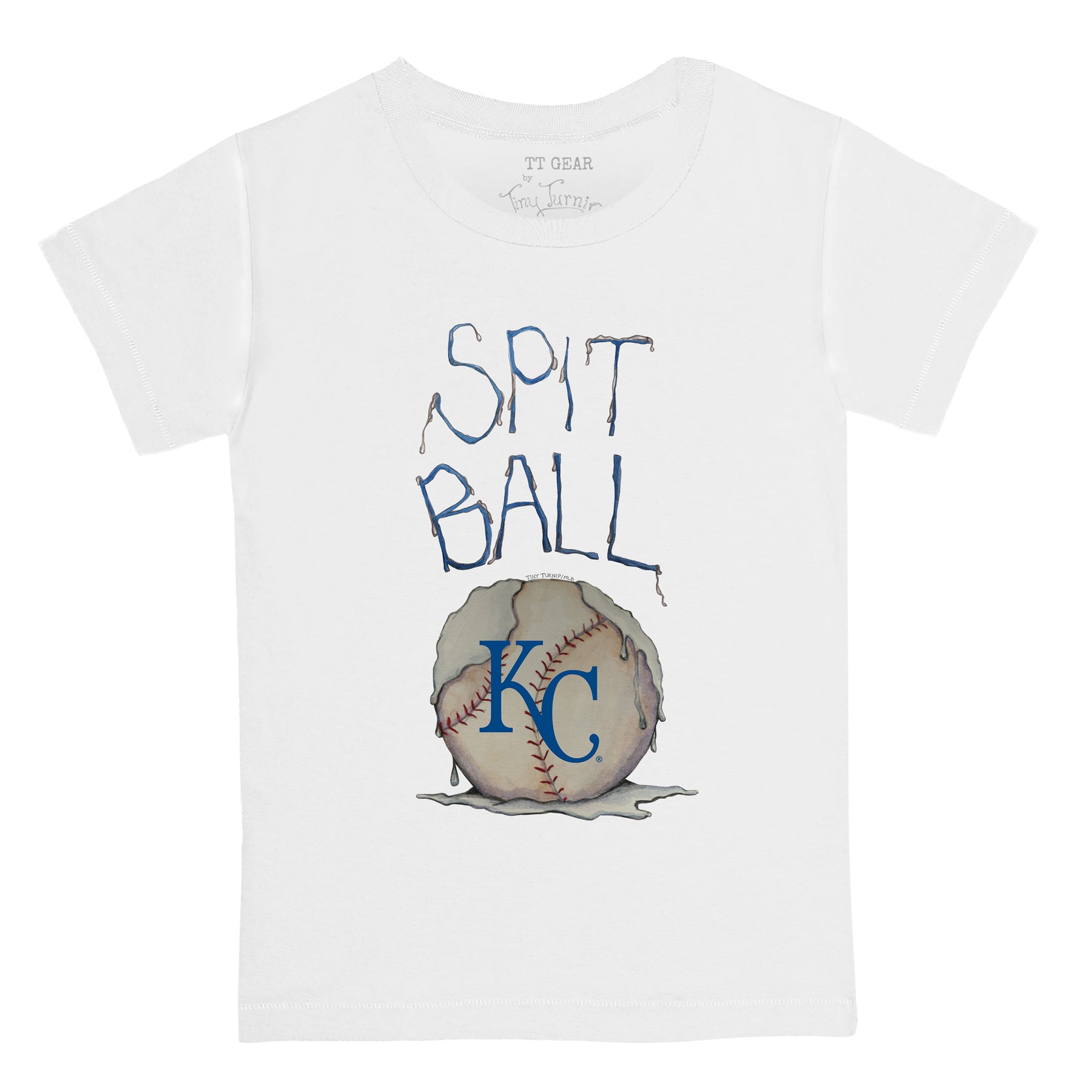 Toddler Tiny Turnip White Kansas City Royals James T-Shirt Size: 2T