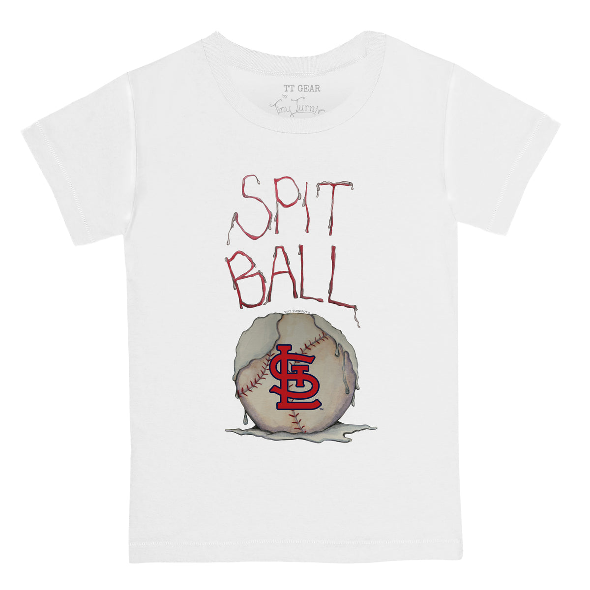 St. Louis Cardinals Tiny Turnip Women's Spit Ball T-Shirt - Red