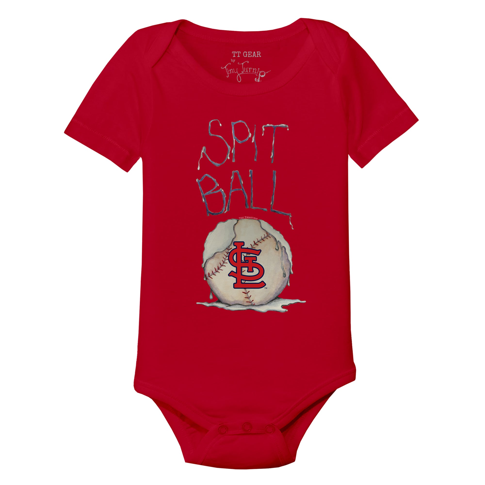 St. Louis Cardinals Tiny Turnip Girls Toddler Baseball Love Fringe T-Shirt  - Red