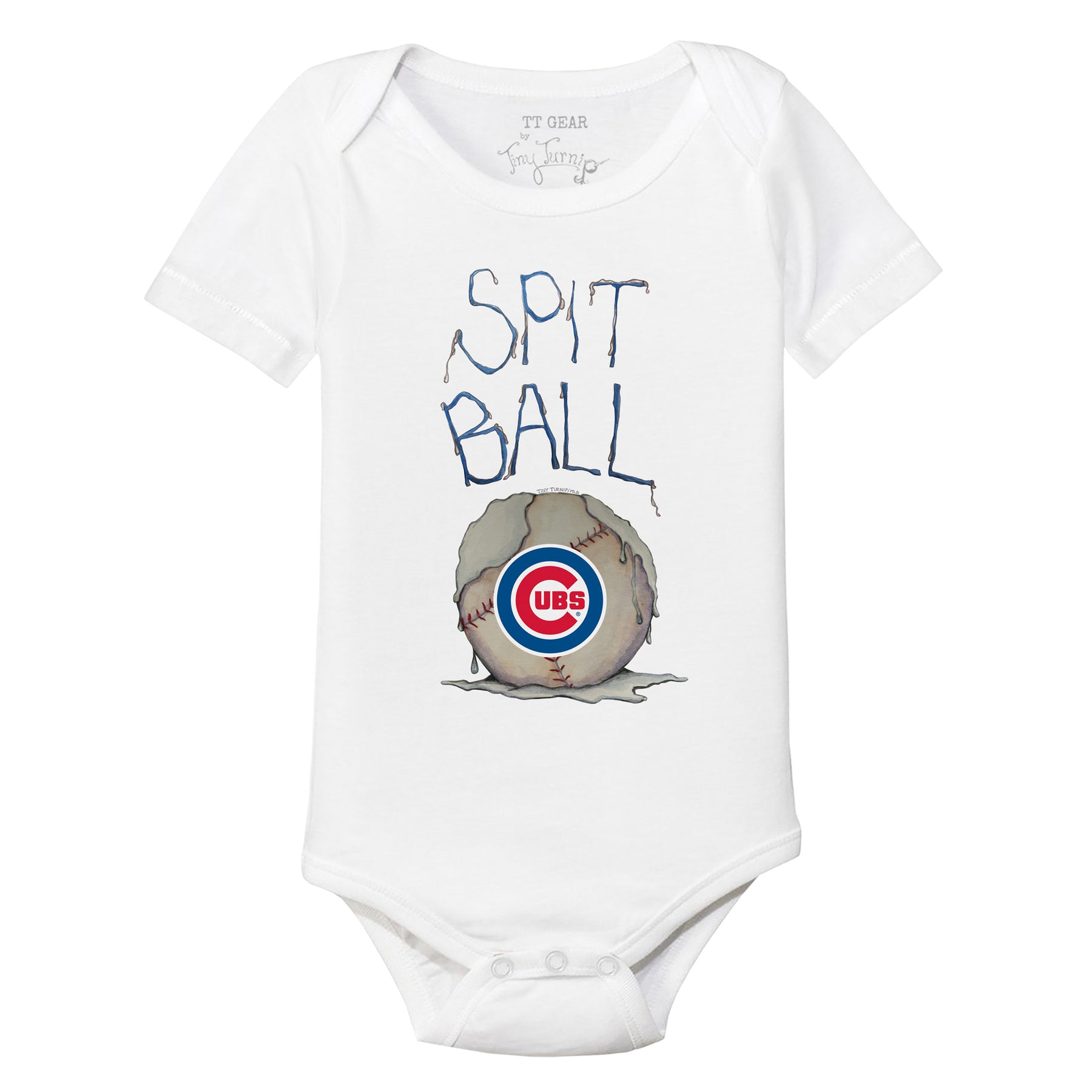 Infant Tiny Turnip White Chicago Cubs Slugger T-Shirt