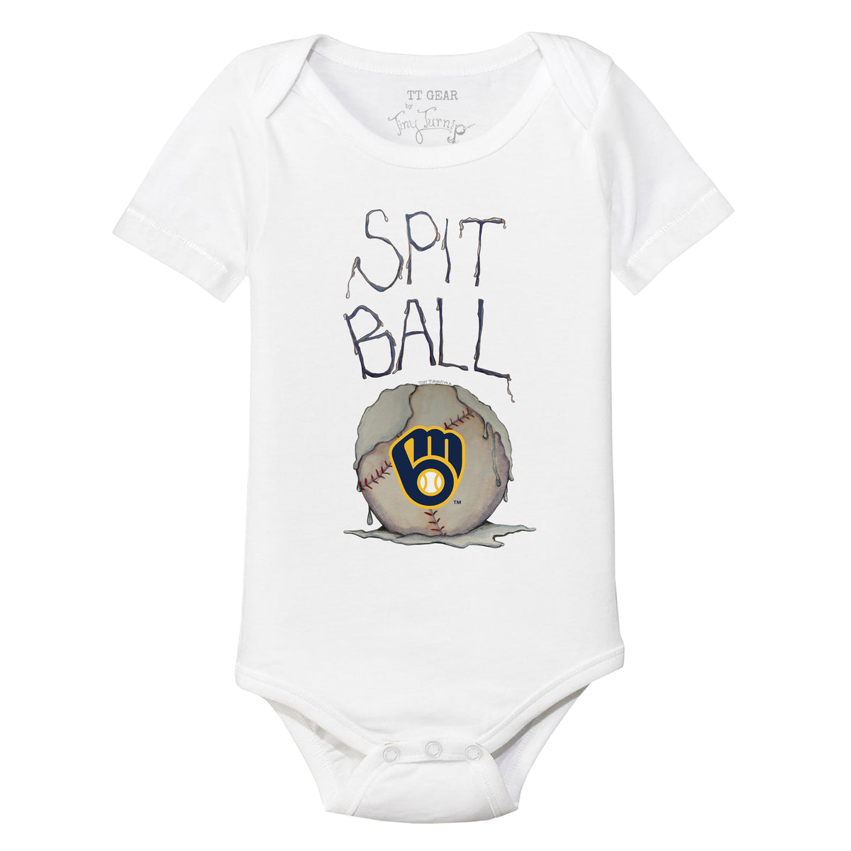 Milwaukee Brewers Spit Ball Short Sleeve Snapper