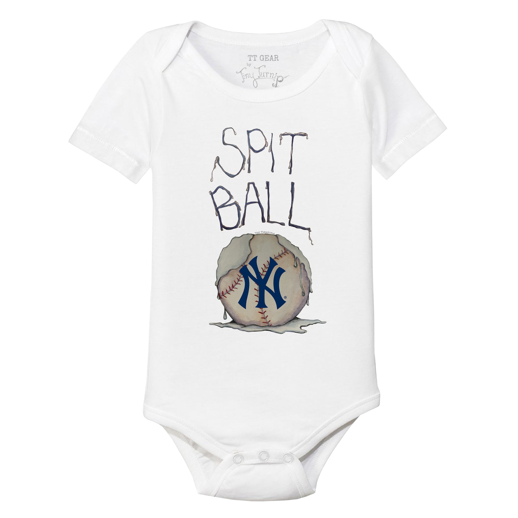 New York Yankees Tiny Turnip Infant Triple Scoop Raglan 3/4 Sleeve