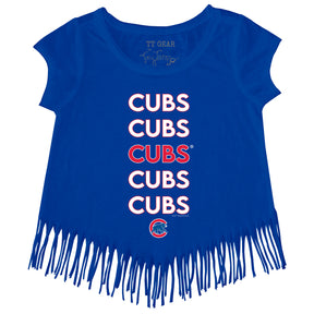 Chicago Cubs Stacked Fringe Tee