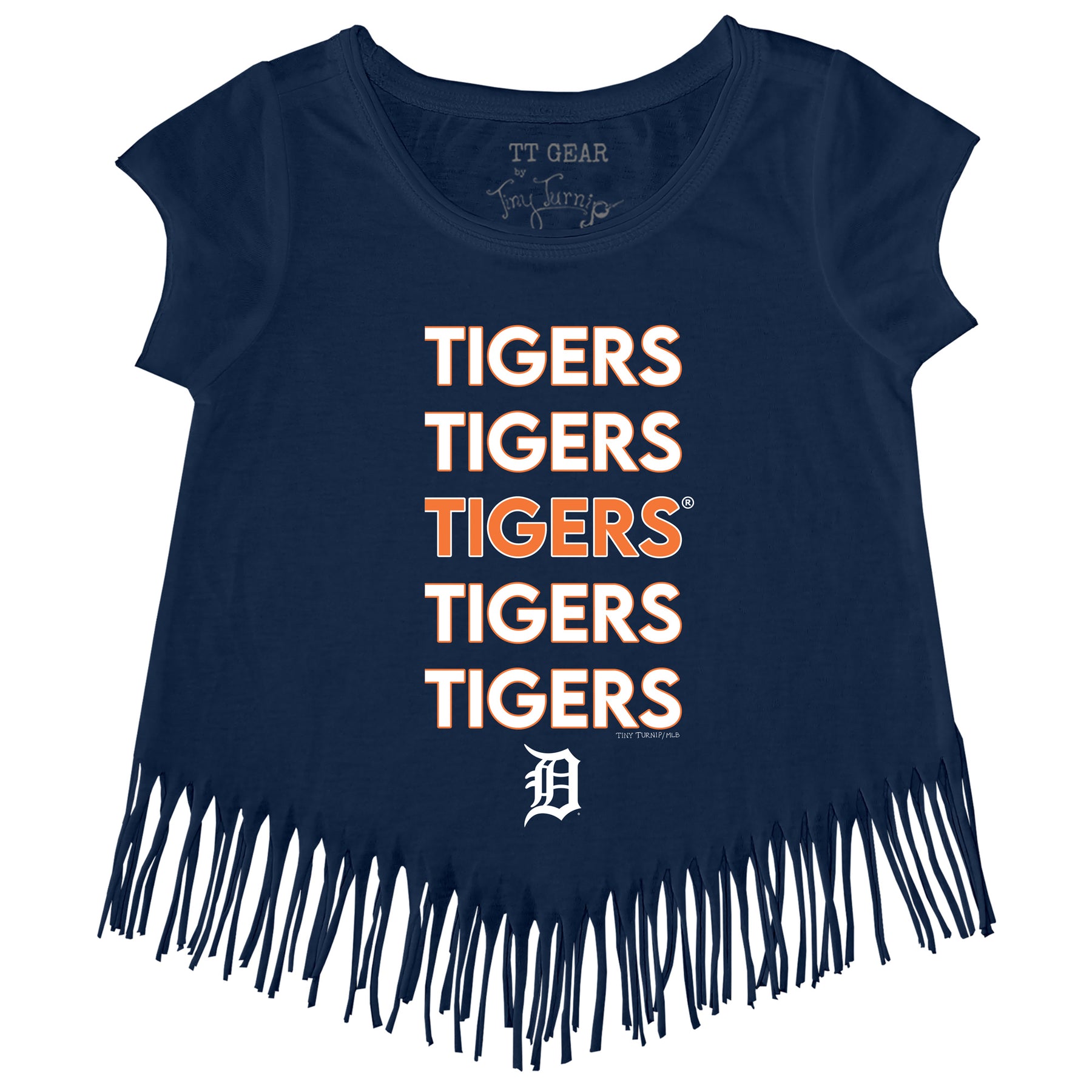 Detroit Tigers Stacked Fringe Tee