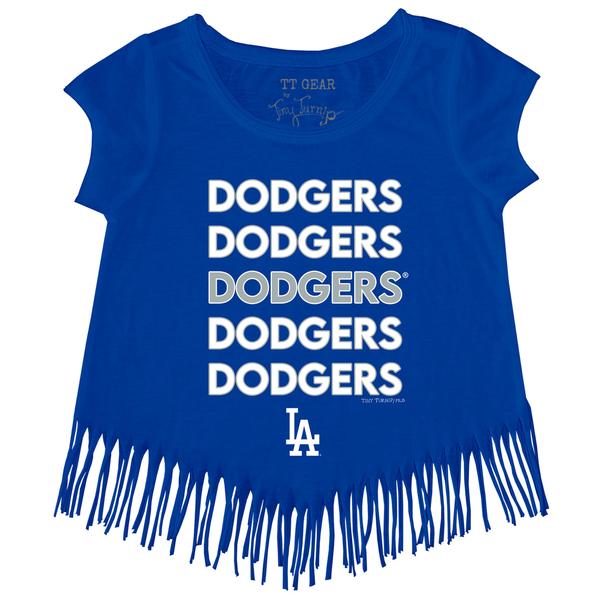 Los Angeles Dodgers Stacked Fringe Tee