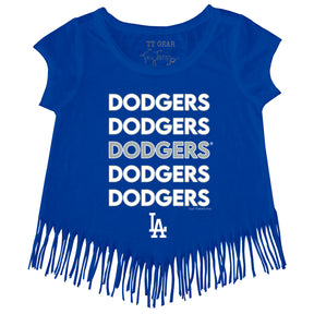 Los Angeles Dodgers Stacked Fringe Tee