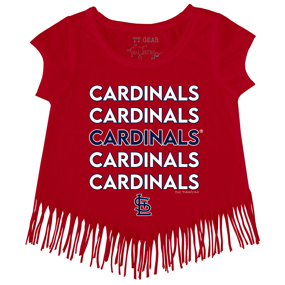 St. Louis Cardinals Stacked Fringe Tee
