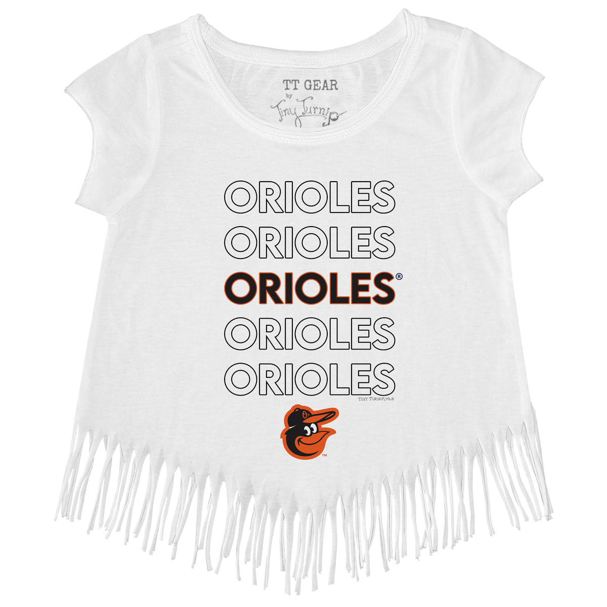 Baltimore Orioles Stacked Fringe Tee