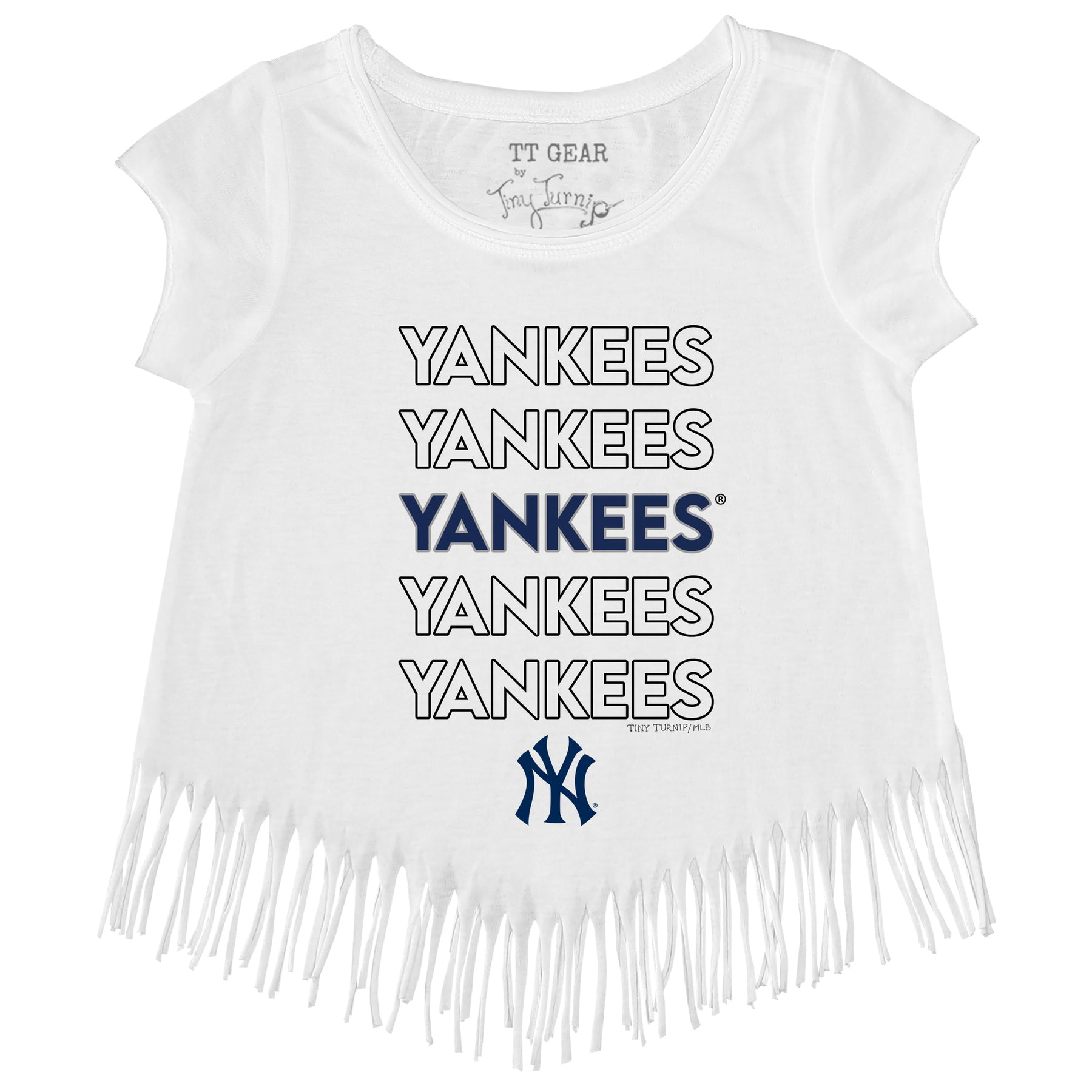 New York Yankees Stacked Fringe Tee