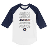 Milwaukee Brewers Stacked 3/4 Navy Blue Sleeve Raglan