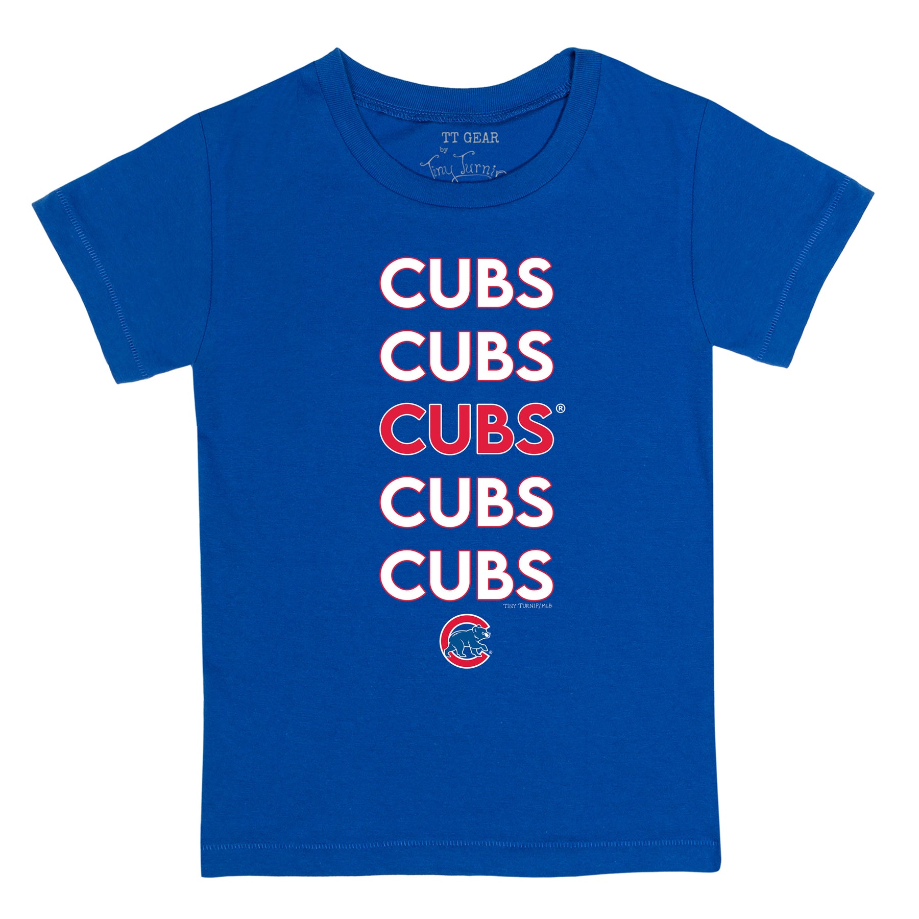 Lids Chicago Cubs Tiny Turnip Youth Stacked Raglan 3/4 Sleeve T
