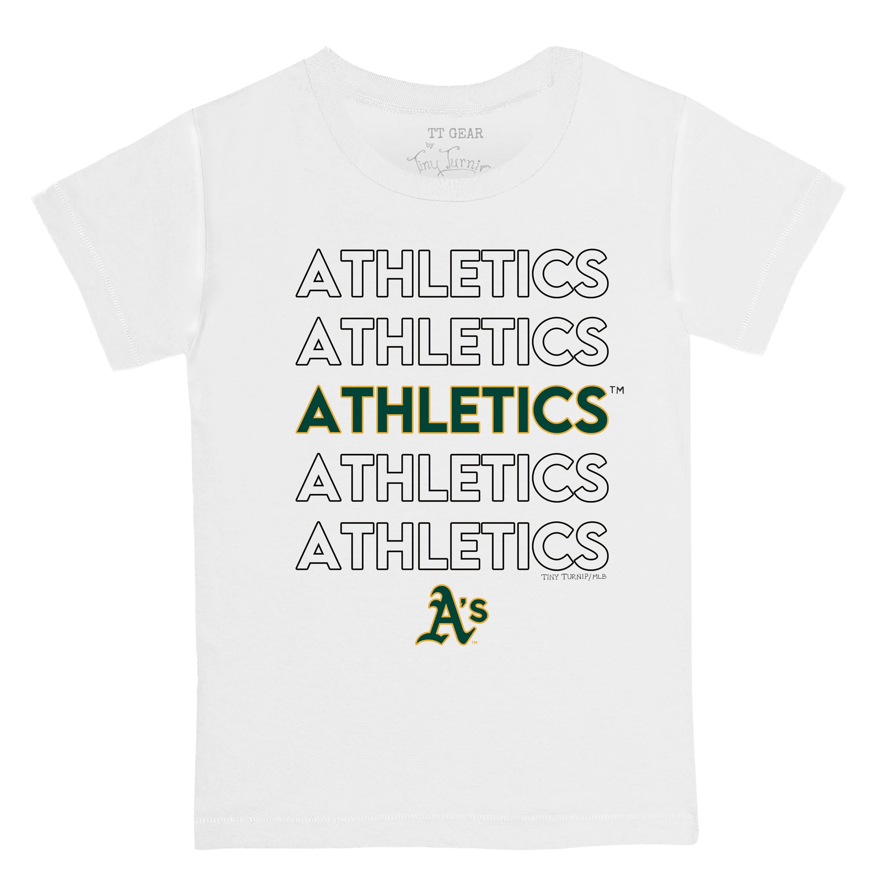 Youth Oakland Athletics White Base Is Mine V-Neck T-Shirt