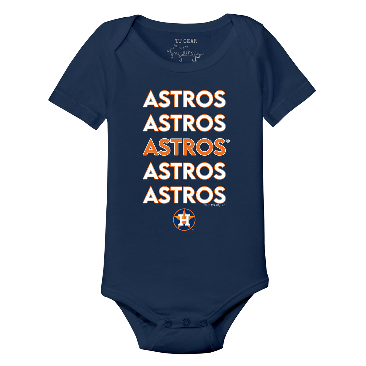 Houston Astros Stacked Short Sleeve Snapper