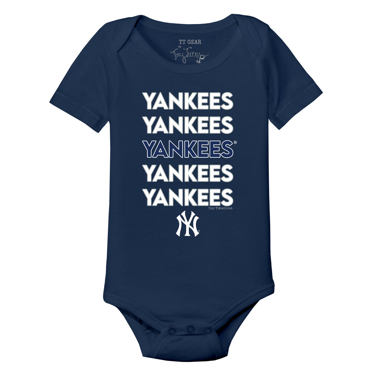 New York Yankees Stacked Short Sleeve Snapper