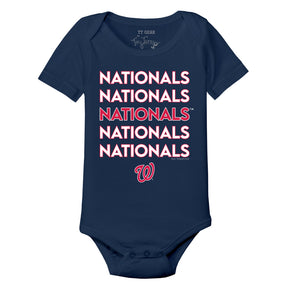 Washington Nationals Stacked Short Sleeve Snapper